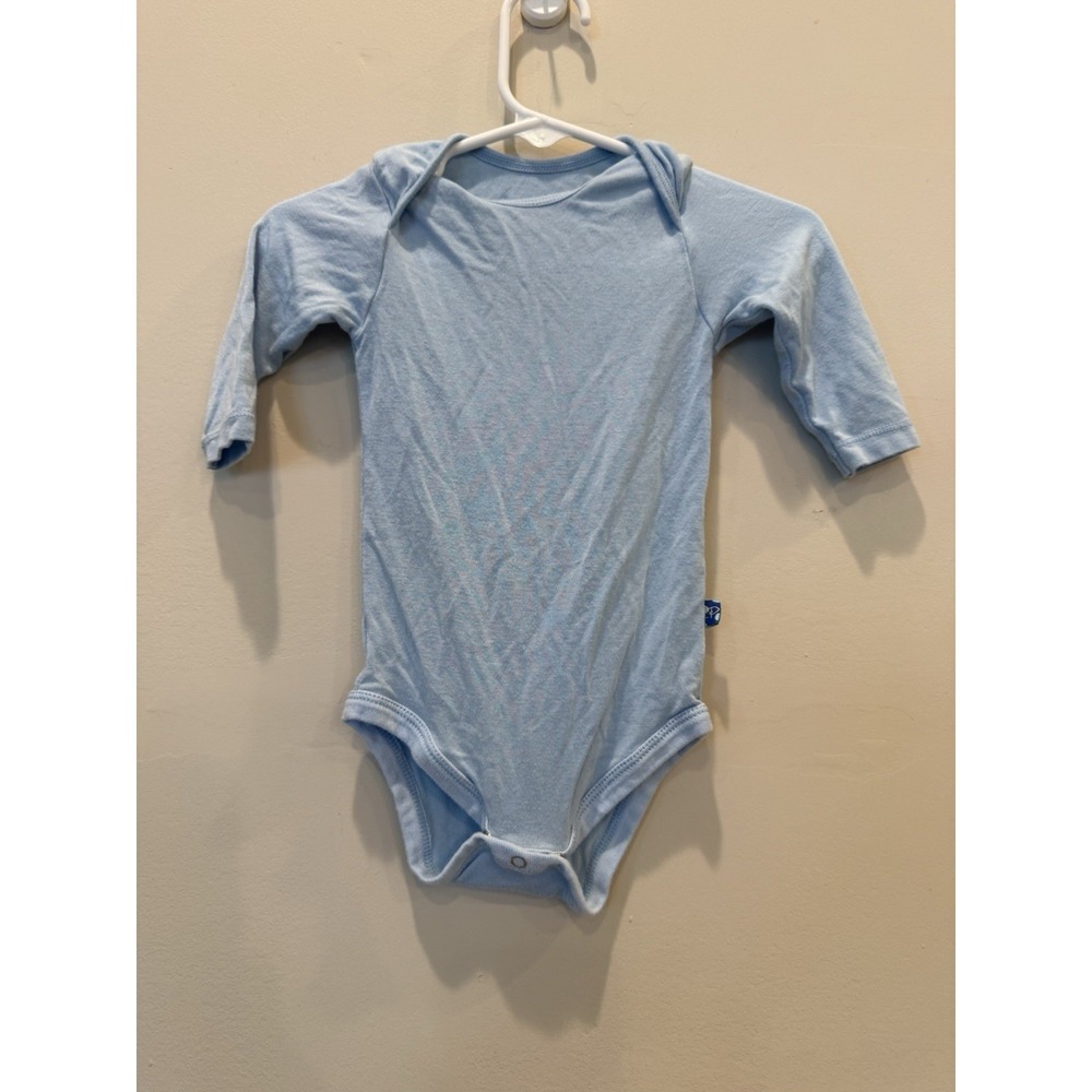 KicKee Pants Baby-Girls Solid Long Sleeve One Piece Blue Size 12-18 Months